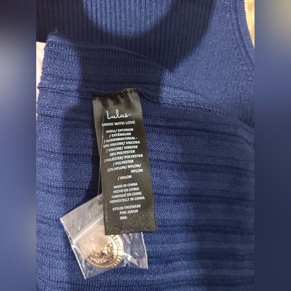 Lulu's Blue Mini Dress - Picture 9 of 9